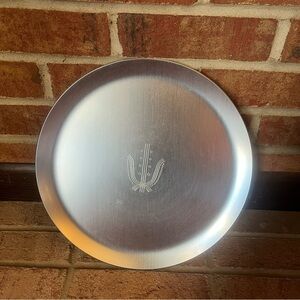 Vintage 1930s Kensington Ware Art Deco Aluminum 12” Serving Platter Tray Thistle